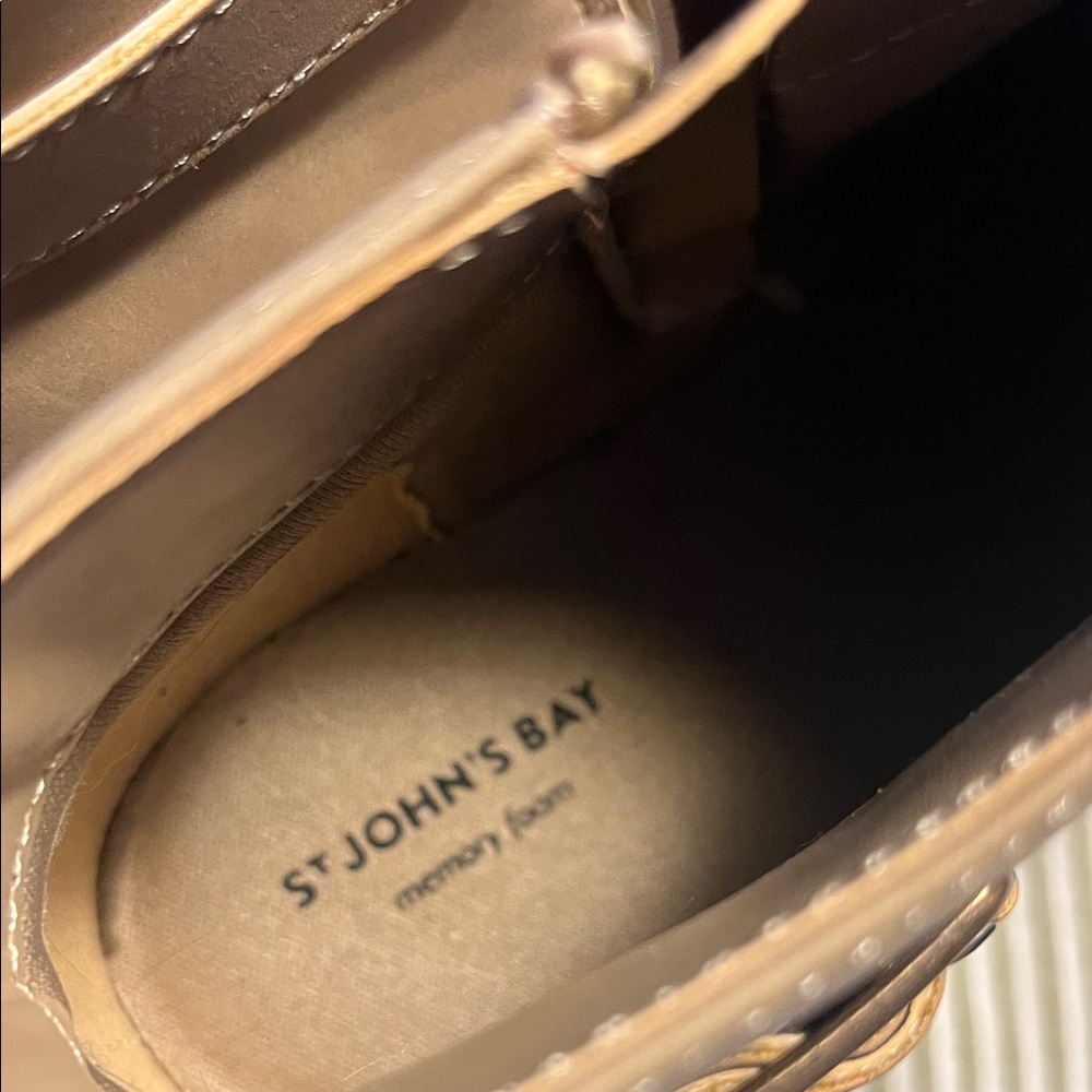 St. John's Bay Taupe Ankle Booties with Side Buckle - Picture 6 of 6